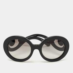 Prada Black SPR27N Baroque Round Sunglasses