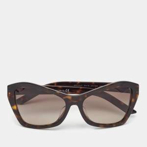 Prada Dark Brown Tortoise SPR 07X Cat Eye Sunglasses