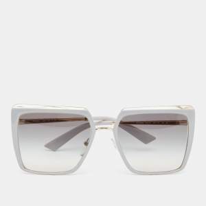 Prada Gold/Grey Gradient SPR58W Oversized Square Sunglasses