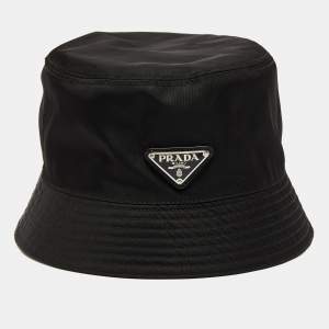 Prada Black Nylon Bucket Hat M