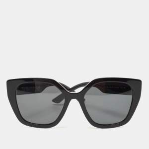 Prada Black/White SPR24X Cat Eye Sunglasses