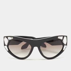 Prada Black Crystals Embellished Cat Eye Sunglasses