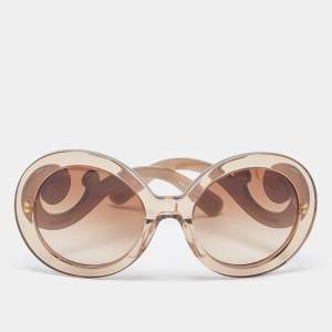 Prada Brown Gradient SPR27N Baroque Round Sunglasses