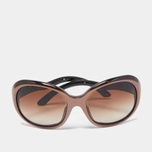 Prada Brown Gradient SPR08L Oval Sunglasses