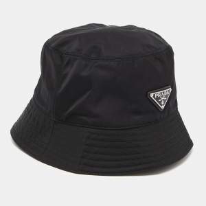 Prada Black Re-Nylon Bucket Hat M
