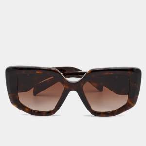 Prada Brown Gradient SPR14Z Geometric Sunglasses