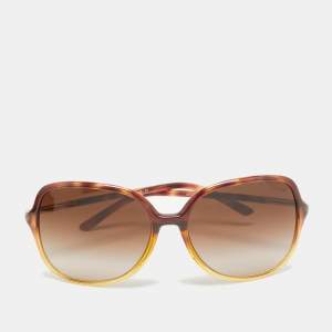 Prada Brown Gradient SPR 18M Oversized Sunglasses