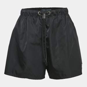 Prada Black Re-Nylon Drawstring Shorts M