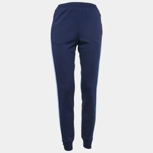 Prada Navy Blue Side Stripe Stretch Knit Jogger S