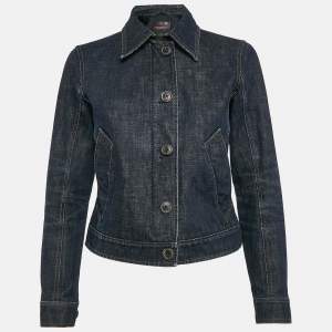 Prada Blue Denim Zip-Up Jacket S