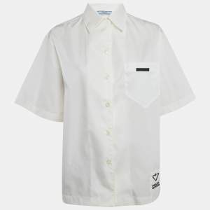 Prada Off-White Re-Nylon Button Front Shirt S
