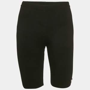 Prada Black Wool Blend Jersey Fitted Bermuda Shorts XS