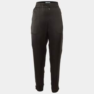 Prada Black Satin Trousers M