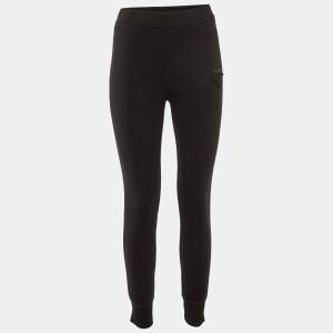 Prada Black Cotton Track Trousers M