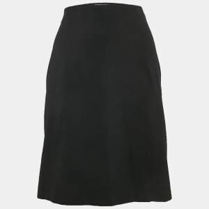 Prada Black Crepe Pencil Skirt S