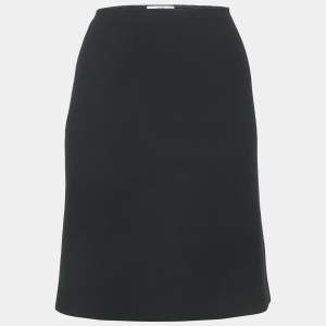 Prada Black Crepe Short Skirt M