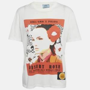 Prada White Oma Edition 'desert Rose' Poster T-shirt M
