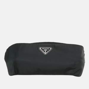 Pre Owned Prada Black Re-Nylon Bandeau Bra Top M