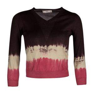 Prada Multicolor Gradient Crop Sweater M