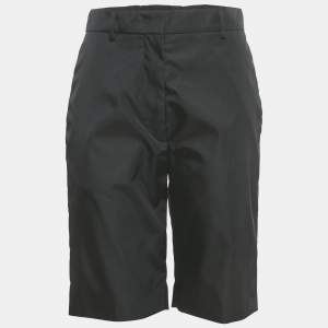 مملوكة مسبقًا Prada Black Re-Nylon Logo Triangle Shorts S