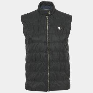 Pre Owned Prada Black Nylon Down Vest M