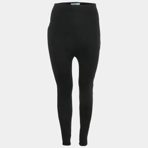 مملوكة مسبقًا Prada Black Jersey High Rise Leggings XS