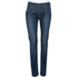 Prada Navy Blue Denim Tapered Leg Jeans L