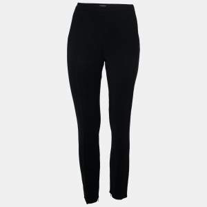 Prada Black Crepe Tapered Pants M