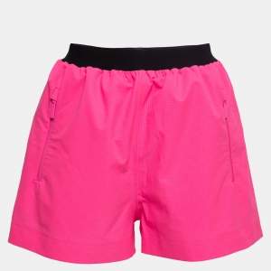 Prada Sport Pink Synthetic Elastic Waist Shorts M