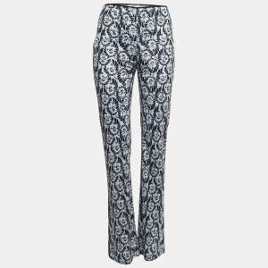 Prada Blue Printed Jersey Flared Pants L