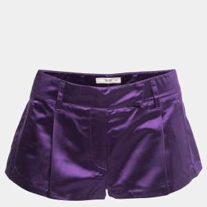 Prada Vintage Purple Satin Mini Shorts S