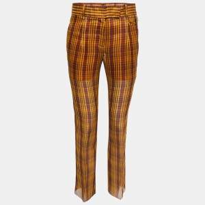 Prada Multicolor Abstract Printed Silk Pants S