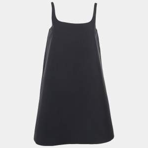 Prada Dark Grey Wool Sleeveless Mini Dress S