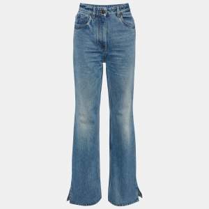Prada Blue Denim High Waist Flared Jeans S/Waist 25"