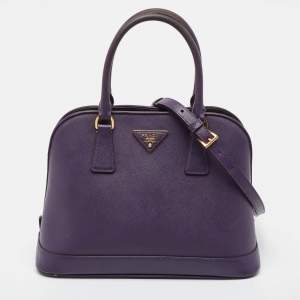 Prada Purple Saffiano Lux Leather Medium Promenade Satchel