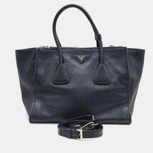 Pre Owned Prada Glace Calf Tote Bag