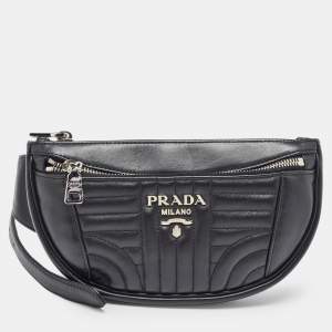 Prada Black Diagramme Leather Belt Bag