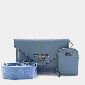 Prada Saffiano Clutch and Crossbody Bag