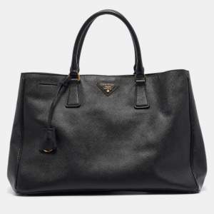 Prada Black Saffiano Leather Large Galleria Tote