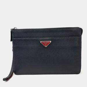 Prada Saffiano Treble Clutch