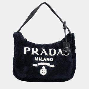 Prada Black Fabric Re- Edition 2000 Terry Bag 