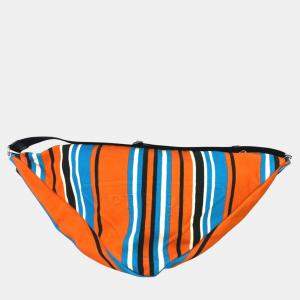 Prada Orange Blue x Black stripe crossbody Bag