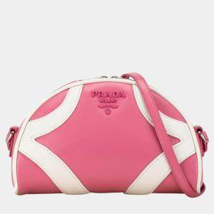 Prada Pink White Calfskin Bag