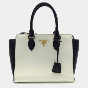 Pre Owned Prada Saffiano Soft Tote And Shoulder Bag