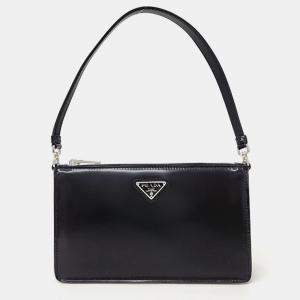 Prada brushed leather mini pouch bag