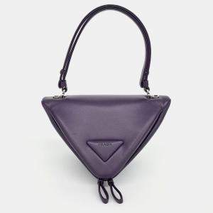 Prada Nappa Triangle Tote and Shoulder Bag