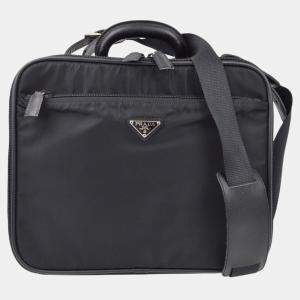 Prada Black Nylon Business Handbag