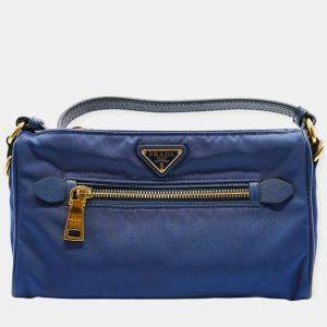 Prada Blue Nylon Shoulder Bag