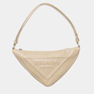 Prada Leather Triangle Pouch Bag