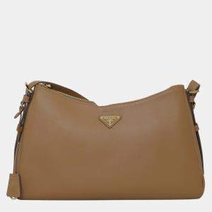 Pre Owned Prada Leather Aimee Large Shoulder Bag